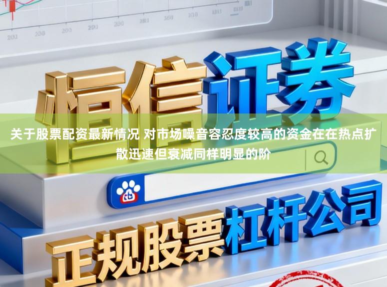 关于股票配资最新情况 对市场噪音容忍度较高的资金在在热点扩散迅速但衰减同样明显的阶